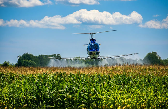 Helicopter Fertilizer Spreading Burlington